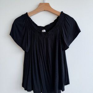 Wilfred Black Off-the-shoulder Shirt